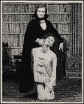 Jean LeClerc and Richard S. Levine in the 1977-80 Broadway revival of Dracula, sets by Edward Gorey