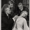 Peter Walker, Alan Coates, Dillon Evans and Valerie Mahaffey in the 1977-80 Broadway revival of Dracula, sets by Edward Gorey