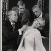 Peter Walker, Alan Coates, Dillon Evans and Valerie Mahaffey in the 1977-80 Broadway revival of Dracula, sets by Edward Gorey