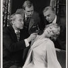Peter Walker, Alan Coates, Valerie Mahaffey and Dillon Evans in the 1977-80 Broadway revival of Dracula, sets by Edward Gorey