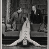 Louis Beachner, Peter Walker and Richard S. Levine in the 1977-80 Broadway revival of Dracula, sets by Edward Gorey