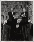 Alan Coates, Jean LeClerc and Peter Walker in the 1977-80 Broadway revival of Dracula, sets by Edward Gorey