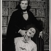 Jean LeClerc and Richard S. Levine in the 1977-80 Broadway revival of Dracula, sets by Edward Gorey