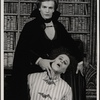 Jean LeClerc and Richard S. Levine in the 1977-80 Broadway revival of Dracula, sets by Edward Gorey