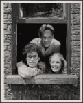 Unidentified actor, Reed Birney and Kathleen Turner in the stage production Gemini, 1978 Apr.-May