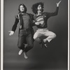 Publicity photo of David Haskell and Stephen Nathan in Godspell