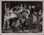 David Haskell (2nd from right), Stephen Nathan (far right), and ensemble in Godspell
