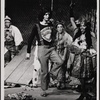 Lamar Alford (far left), Stephen Nathan, Robin Lamont, and Sonia Manzano in Godspell