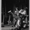 Herb Braha, Lamar Alford, and Jeffrey Mylett (standing on head) in Godspell