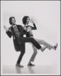Publicity photo of David Haskell and Stephen Nathan in Godspell