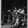 Herb Braha, Lamar Alford, and Jeffrey Mylett (standing on head) in Godspell