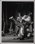 Herb Braha, Lamar Alford, and Jeffrey Mylett (standing on head) in Godspell