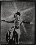 Publicity photo of David Haskell and Stephen Nathan in Godspell