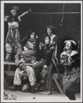 Sonia Manzano, Lamar Alford (kneeling), Stephen Nathan, David Haskell, Herb Braha, and Robin Lamont in Godspell