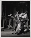 Herb Braha, Lamar Alford, and Jeffrey Mylett (standing on head) in Godspell
