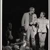 [Ann Reinking (kneeling) and Joel Grey (right) with unidentified men during rehearsals for Goodtime Charley, 1975 Feb. 20] 