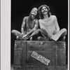 Unidentified actress and Doug Henning in the stage production The Magic Show.
