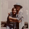 Lily Tomlin and unidentified man during the stage production Star Spangled Night for Rights