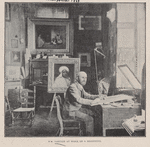 Wm. Sartain at work on a Mezzotint.