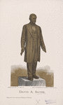 David A. Sayre. Modelled by J.A. Bailly. Cast in bronze by Robert Wood & Co.