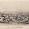 Great Camp of the Piekanns near Fort McKenzie. - from drawing by Bodmer in Maximillian's Travels, 1883