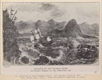 Entrance to the Columbia River. The Tonquin Crossing the Bar, March 25th, 1811. - from Franchere's Narrative -- 1814