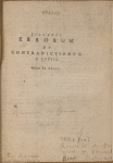 Syllabvs errorum et contradictionvm