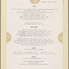 Dinner menu, Aurora