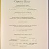 Captain's Dinner menu, American Export Lines at S.S. Independence