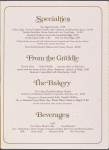 Breakfast menu, The Helmsley Palace at The Hunt Room