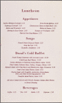 Lunch menu, The Squire Room at Doral Park Avenue Hotel