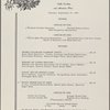 Dinner menu, Hotel del Coronado