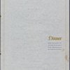 Dinner menu, Star of the Sea Room