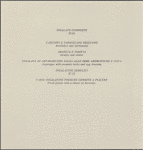 Menu, Unknown restaurant