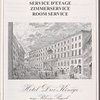 Room service menu, Hotel Drei Konige am Rhein