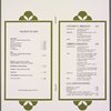 Room service menu, Hotel Okura
