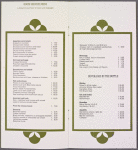 Room service menu, Hotel Okura