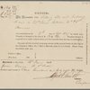 Receipt for payment of an assessment for filing lots and building on 25th Street (Madison Square Park)