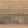 New steel bridge for Tangier's Manor