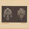 Diamond brooch with sapphires; Brooch-fermoir with dimonds and different natural-coloured stones.