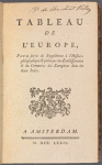Tableau de l'Europe, pour servir de supplément à l'Histoire philosophique & politique