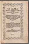 The VVhole Booke Of Psalmes