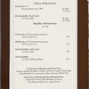 Dessert menu, Four Seasons Hotel