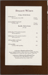 Dessert menu, Four Seasons Hotel