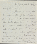 Correspondence with Manton Marble