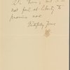 Correspondence with Manton Marble