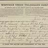 Telegrams relating to 1880 Democratic National Convention