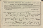 Telegrams relating to 1880 Democratic National Convention