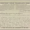 Telegrams relating to 1880 Democratic National Convention