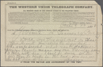 Telegrams relating to 1880 Democratic National Convention